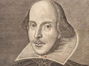 Гравированный портрет Шекспира из Первого фолио. Иллюстрация с сайта finebooksmagazine.com